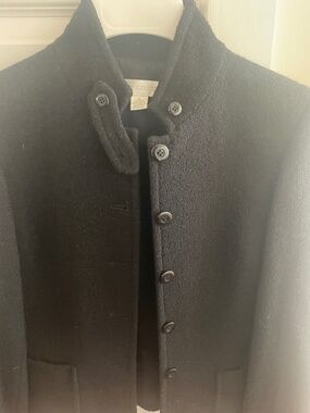 Petite Sophisticate Boiled Wool Jacket Blazer Black